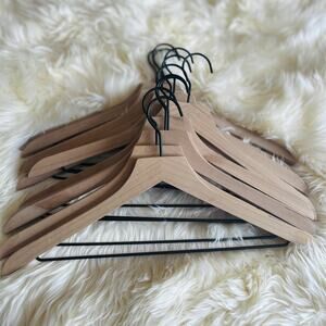 Brightroom | Set of 10 Non-Slip Wooden Clothes Hangers